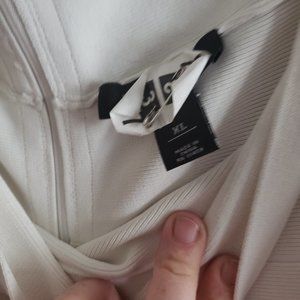 XL White top black bottom Dress